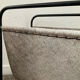 Vintage magazine holder in metal and leather