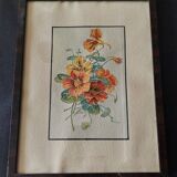 Watercolor bouquet of flowers, first half of the 20th century