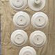 6 Plates and Dish with Painted Flowers Faïencerie Longchamp Monaco 1960s