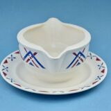 Old Moulin-des-Lpups- Hamage gravy boat - Art-Deco - Ustaritz Collection