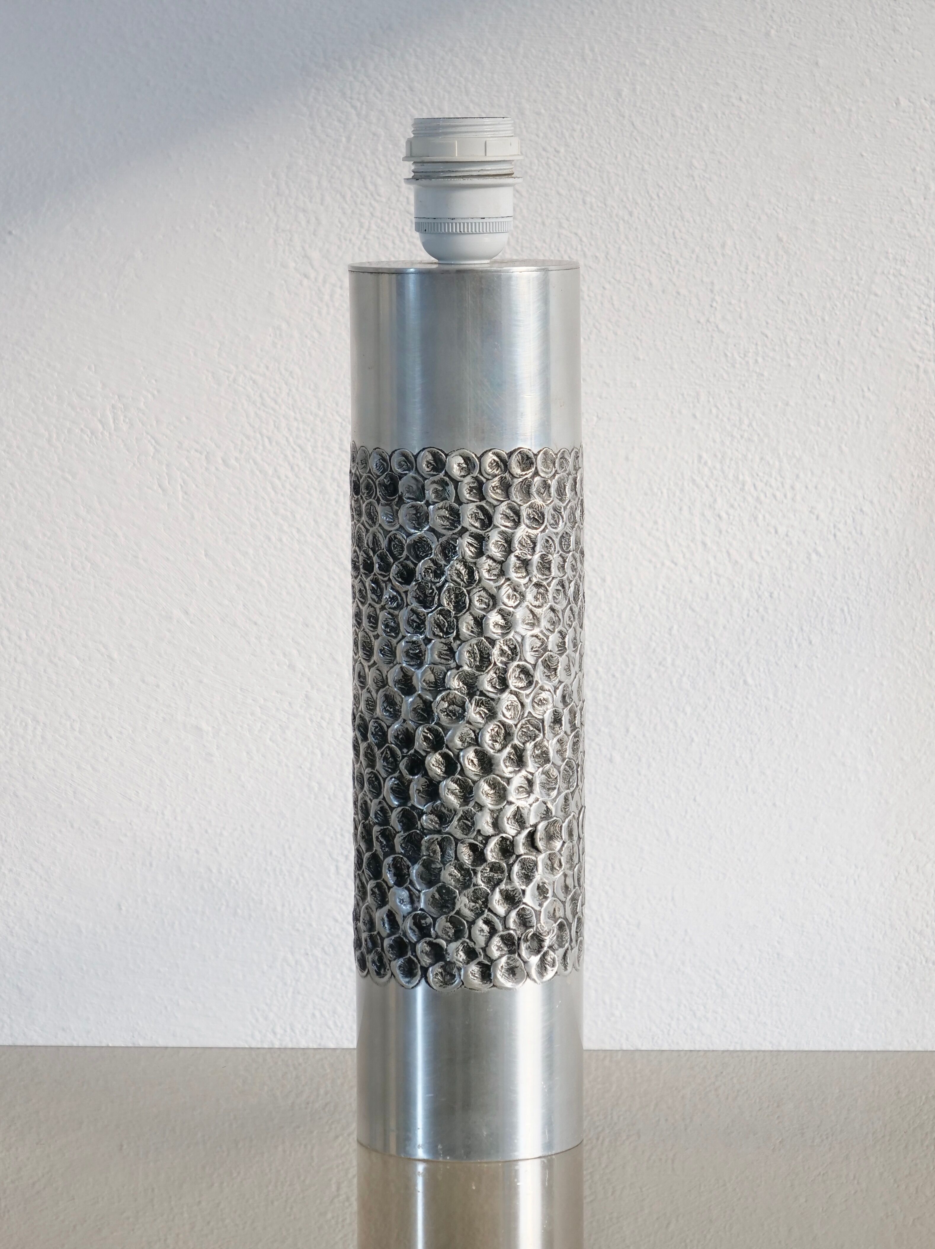 brutalist design lamp by Willy Luyckx for Aluclair 1970