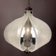 1960s Kaiser Murano Glass and Chrome Ceiling Light