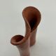 Sculptural ceramic vase from the workshop, double-spouted terracotta.