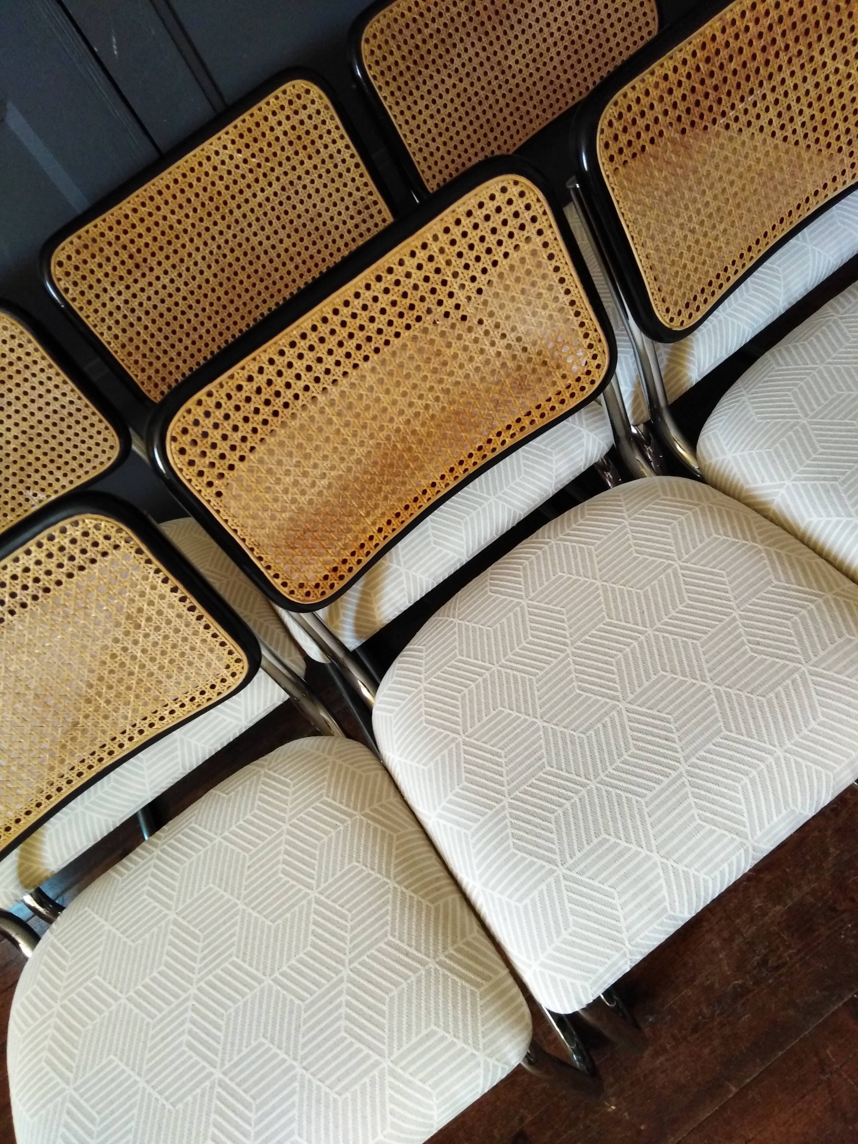 6 chairs cesca Marcel Breuer 1970