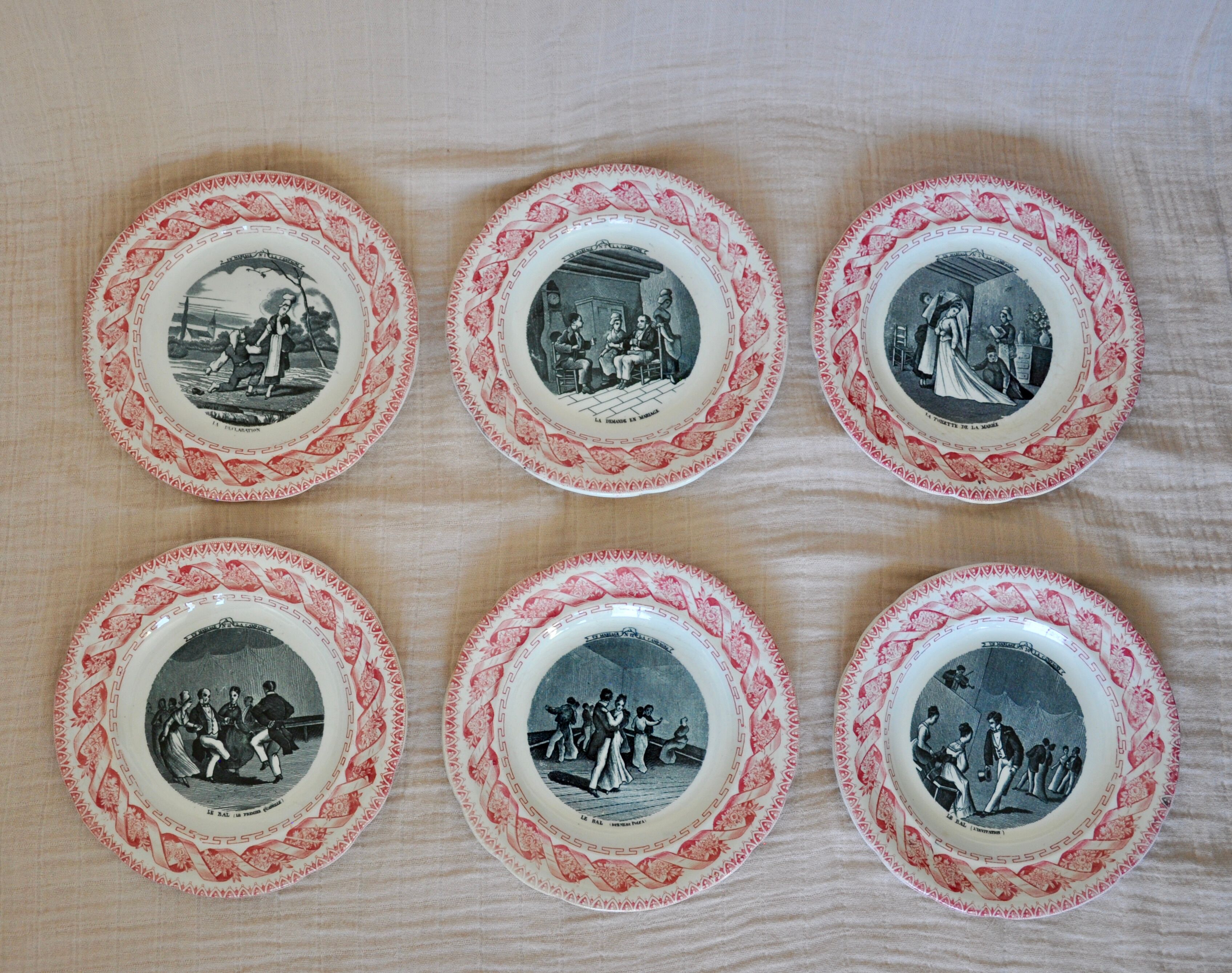 12 stage plates, wedding