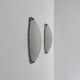 Vintage wall lights, chrome metal and frosted glass, France, 1970.