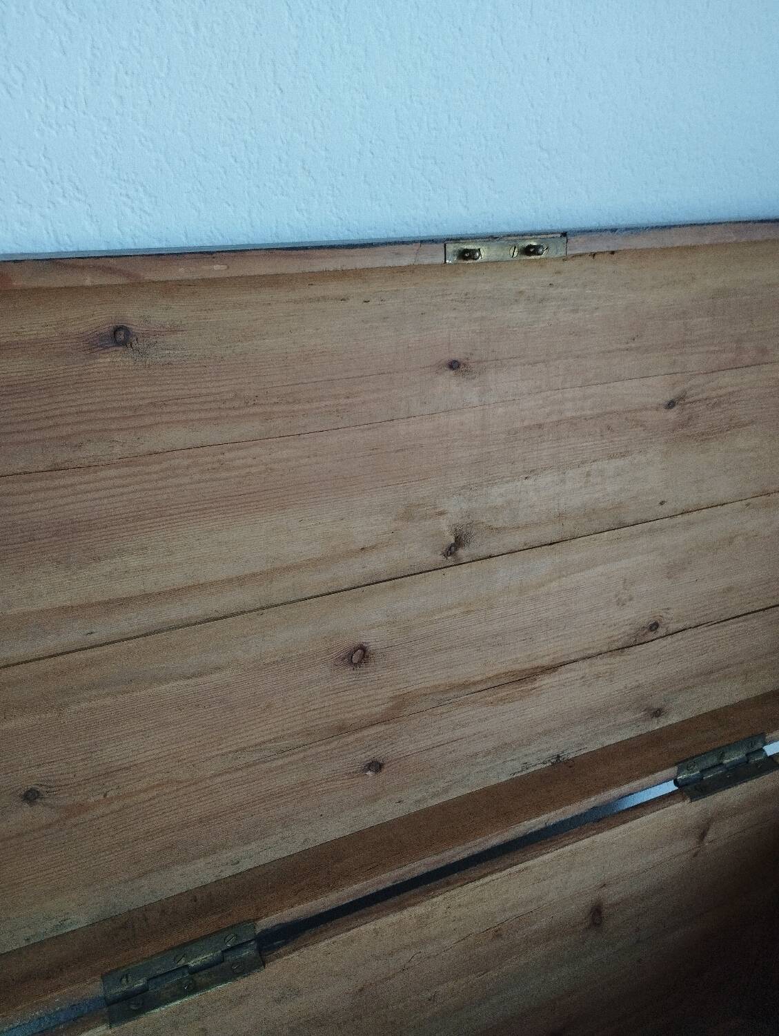 Old waxed wooden trunk 19th century