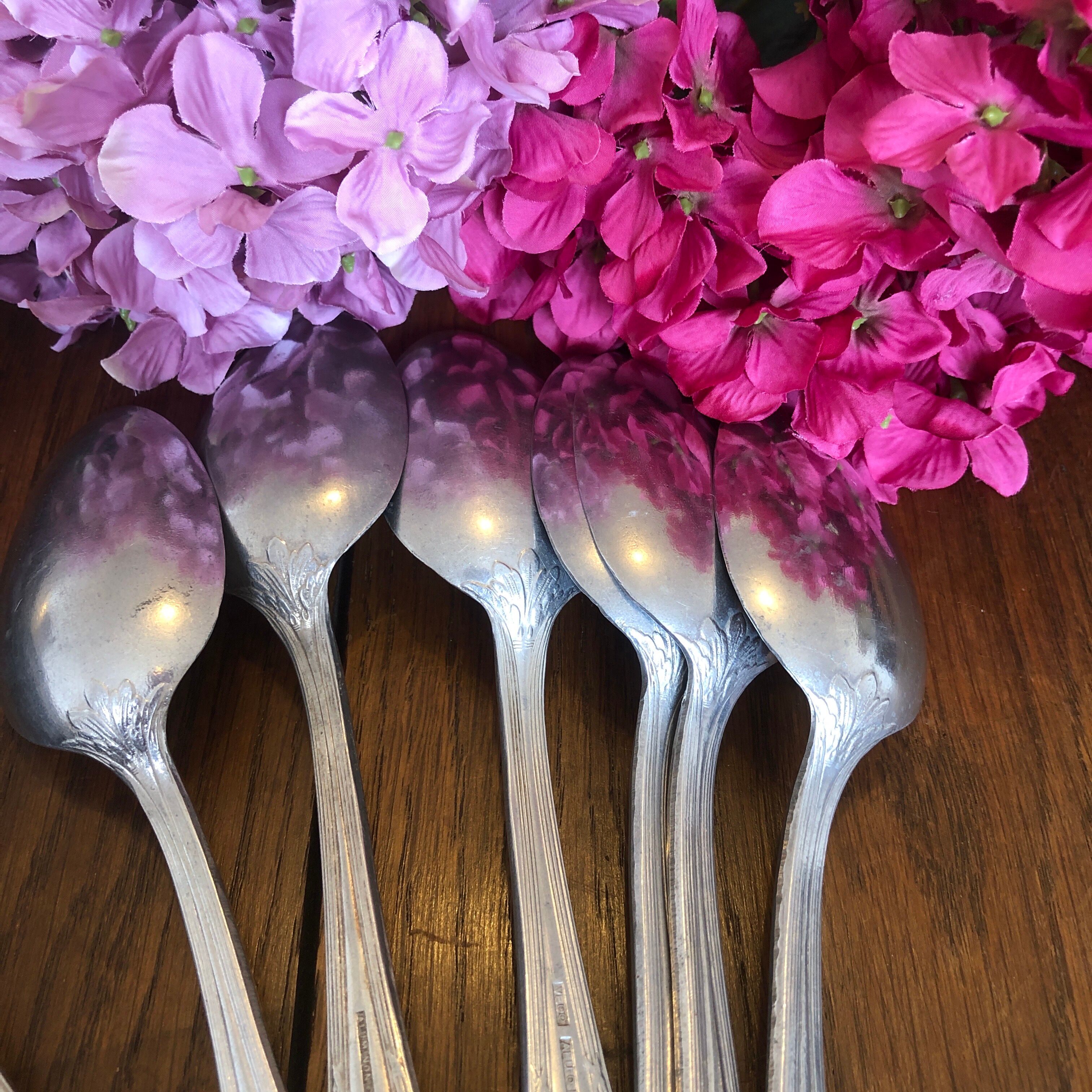 Set of 32 old Aluonickel spoons