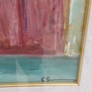 Paysage toscan, huile sur toile, fin du XXe siècle
