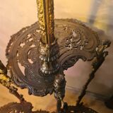 cast iron street lamp ornate side table with 3-tier support Hollywood