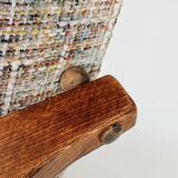 Vintage armchair mid-century modern design knitted fabric