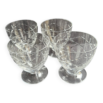 4 Verres à eau – Daum Nancy France