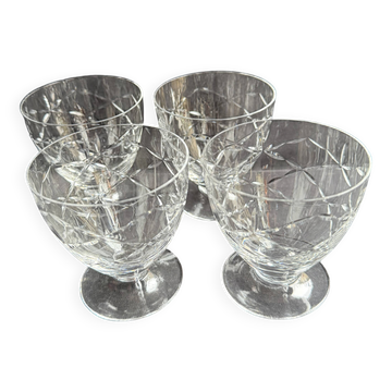 4 Verres à eau – Daum Nancy France