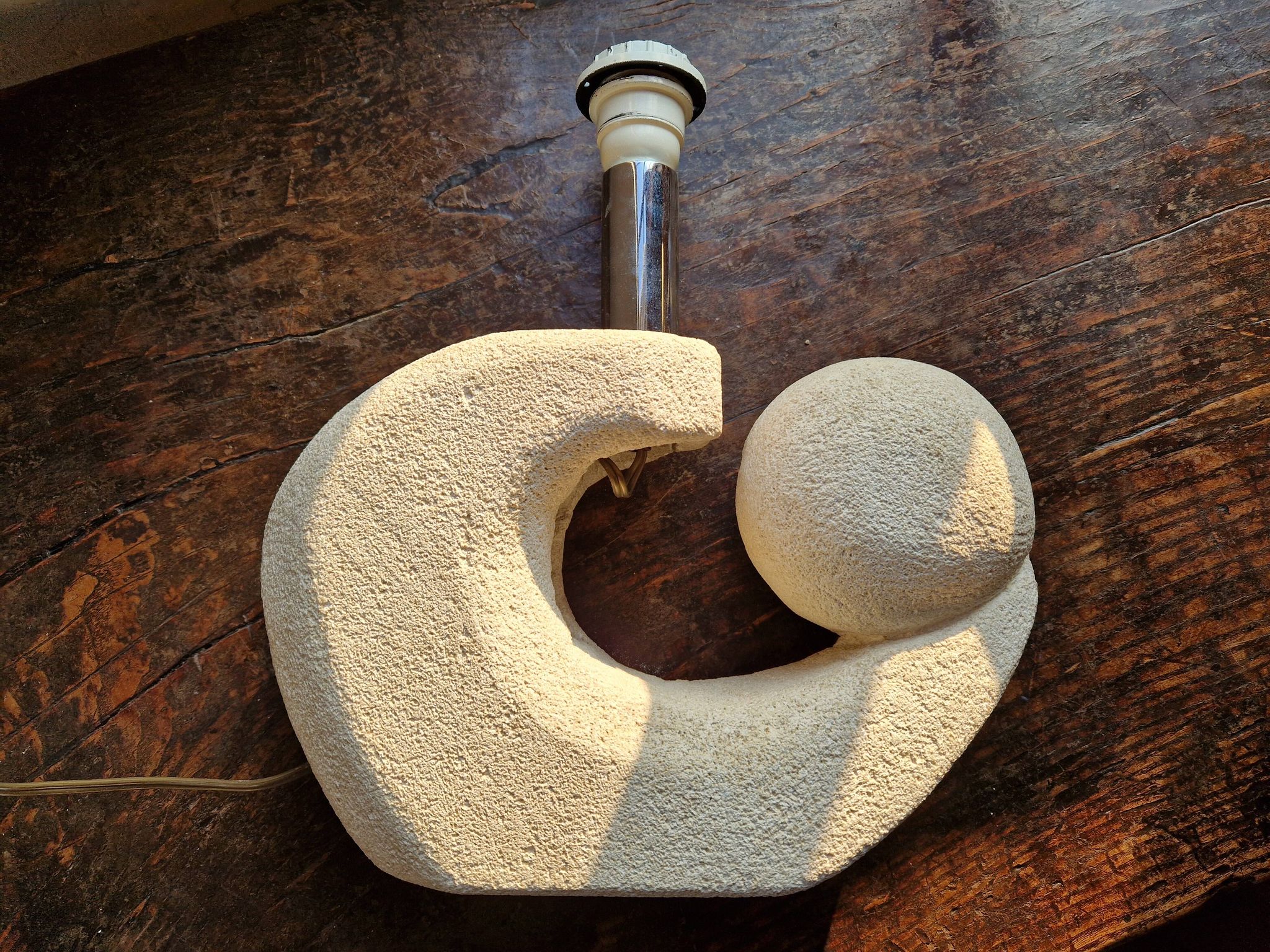 Stone sculptural lamp by Albert Tormos, France