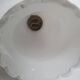 Applique zoomorphe ancienne en laiton argenté et globes opalins