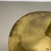 Wall-Ceiling Lamp made of Unique Brass in the Style of Gino Sarfatti, Flush Mount Lighting Italy 1950s