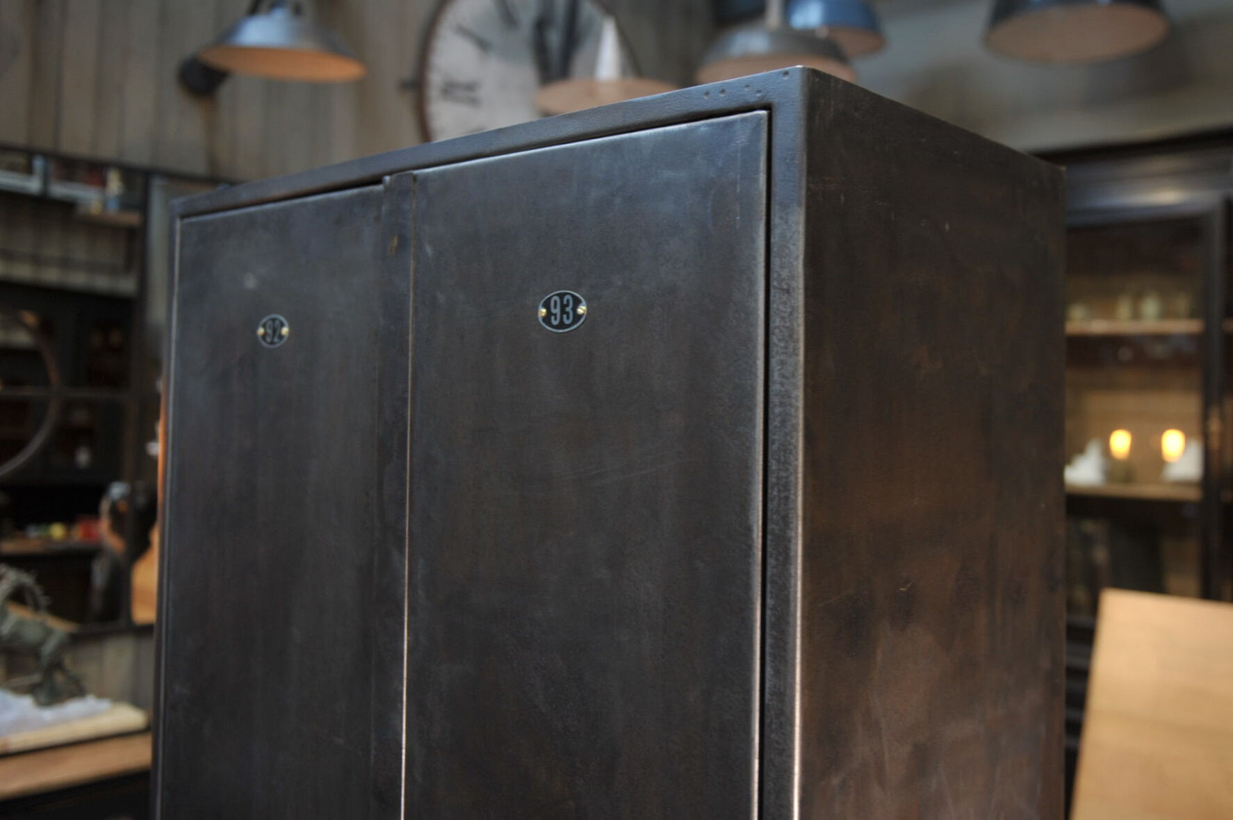 Metal cabinet with 2 doors, 1950s