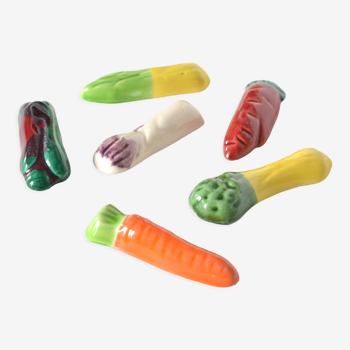 Set of 6 vegetable knife holders