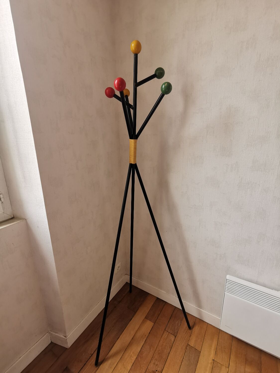 Vintage coat rack 50s balls