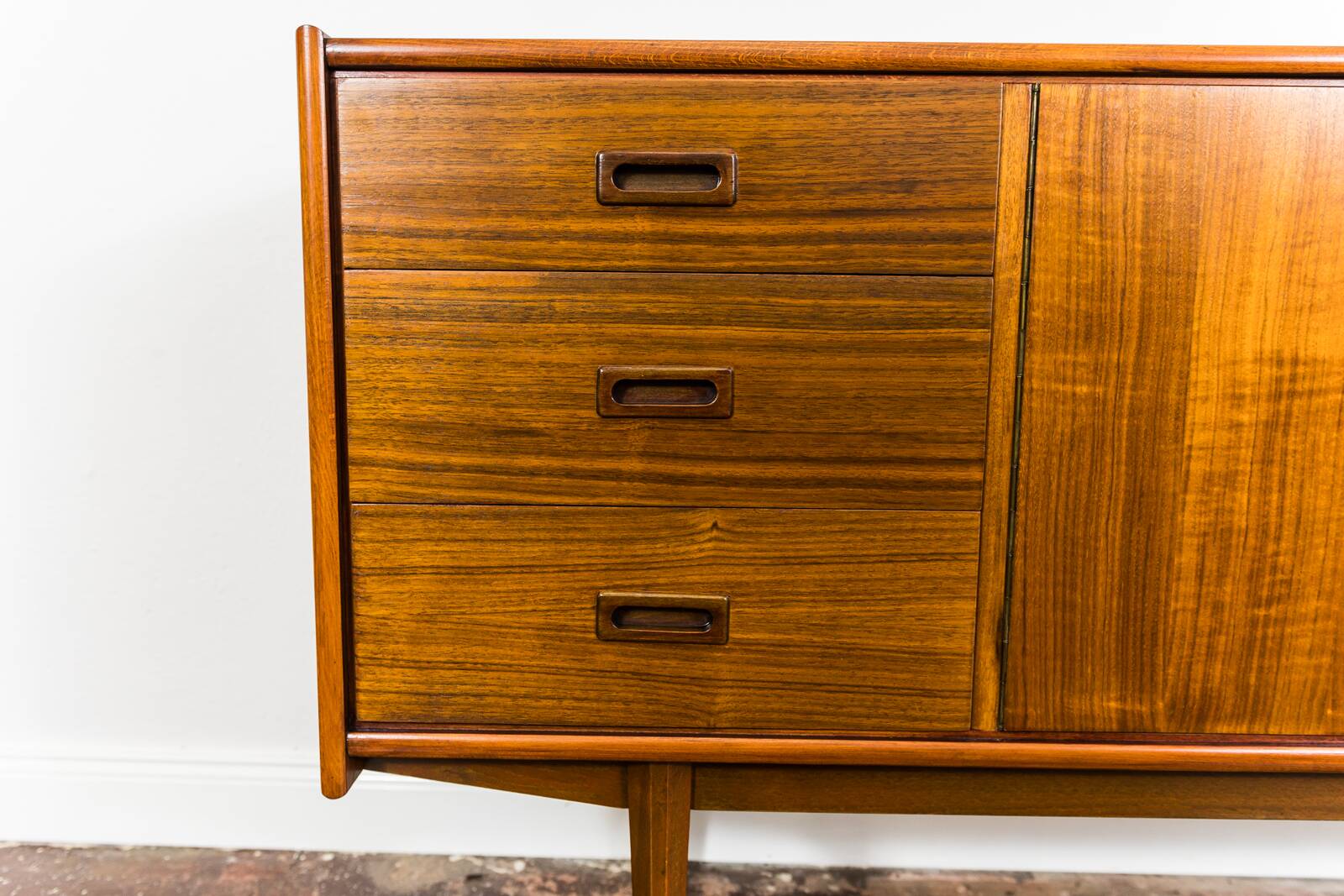 Vintage Walnut Sideboard By Bfm, 1960s, Poland