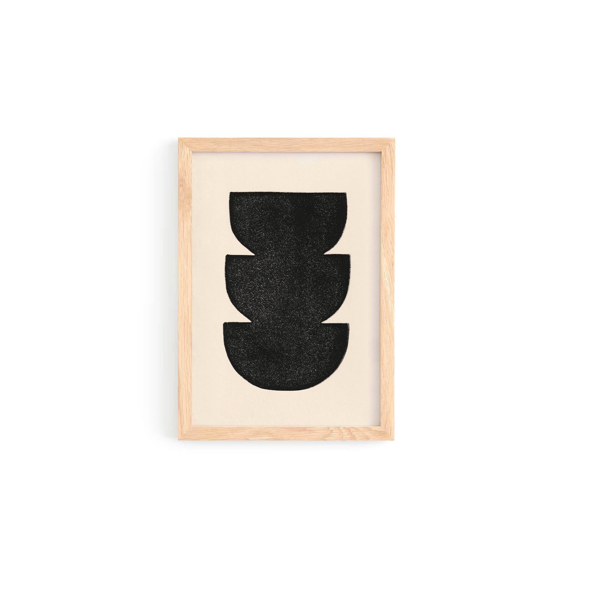 Collection of 8 framed paintings on paper in A4 size, warm colours.