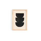 Collection of 8 framed paintings on paper in A4 size, warm colours.