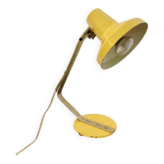 Vintage desk lamp in pale yellow metal, 1970