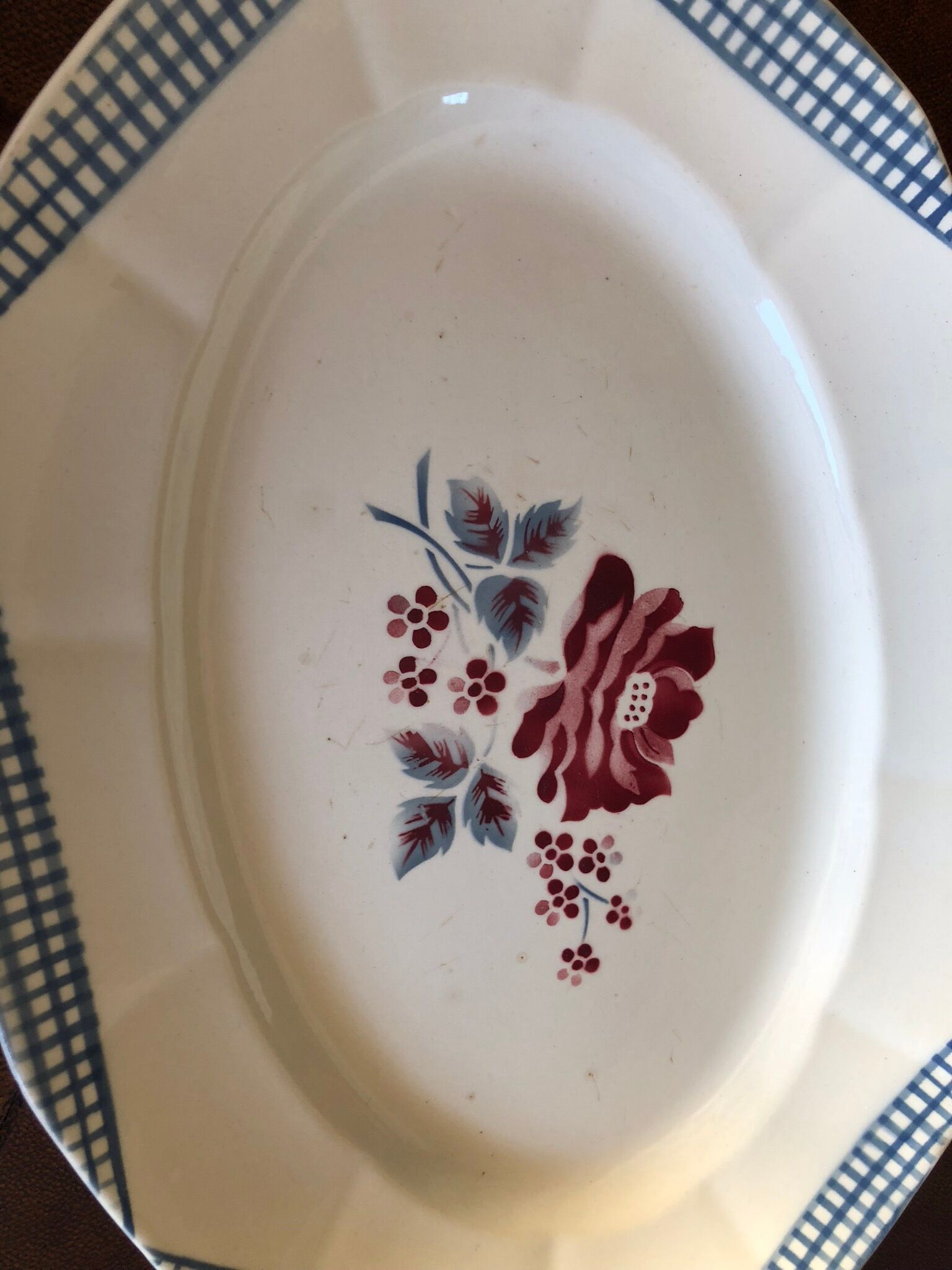 Former flat porcelain pattern Josiane Digoin