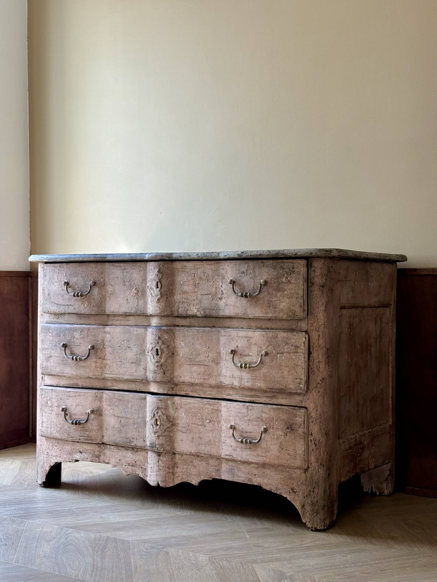 18th-century commode with a patina