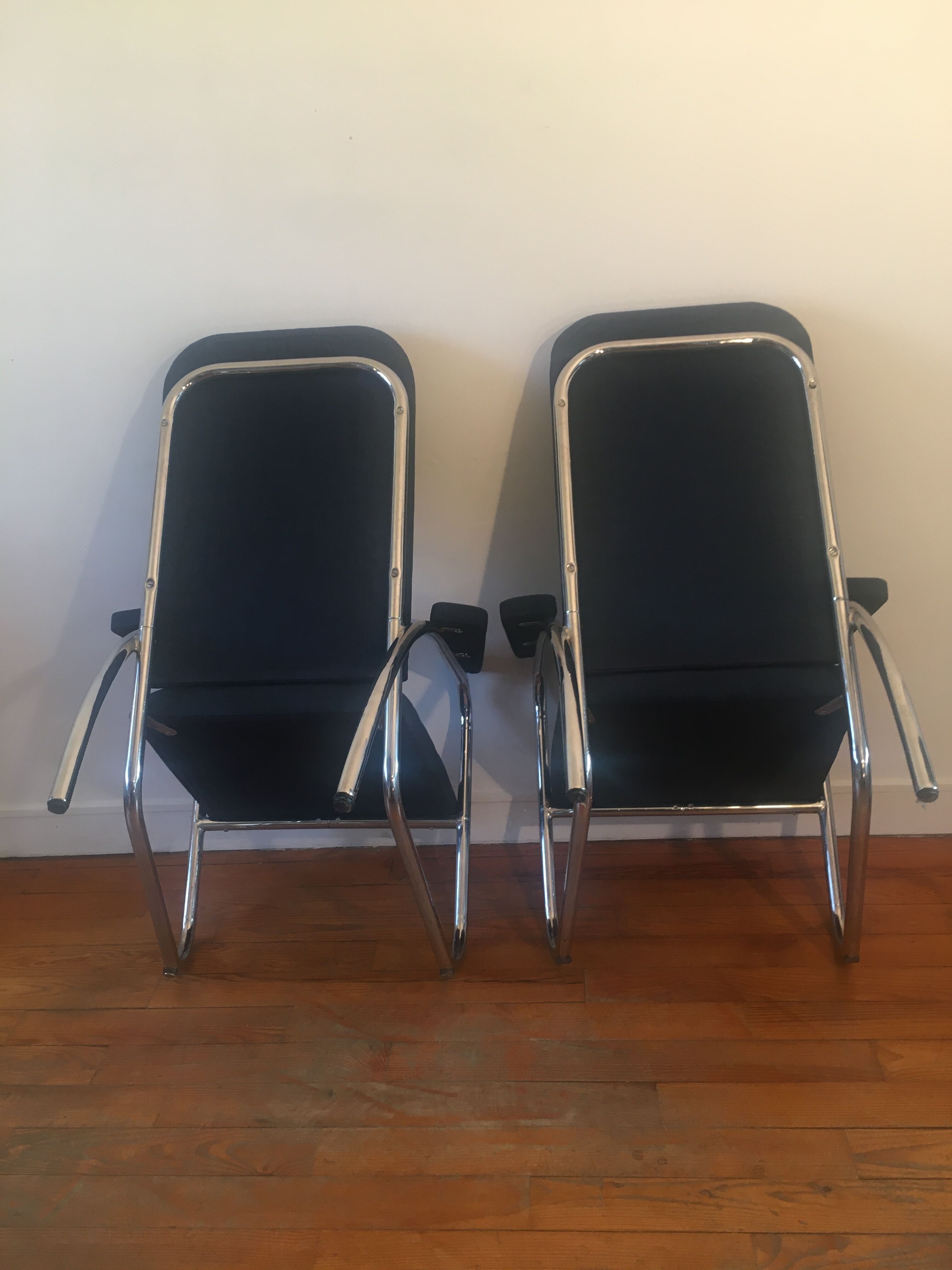 Pair of modernist armchairs 50s