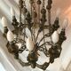 Brass chandelier 9 fires
