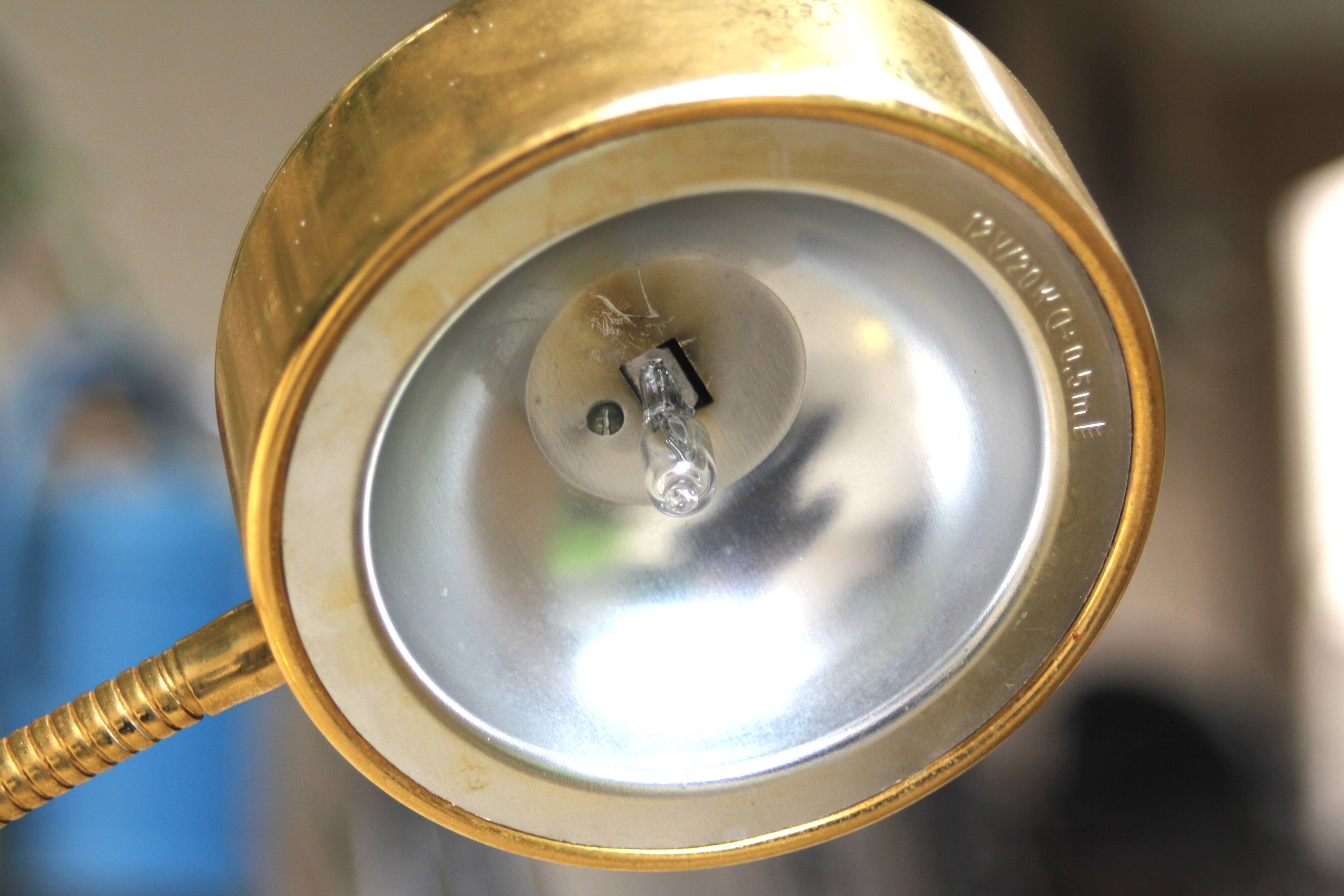 Table lamp in gilded brass, 1980s