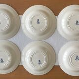 Assiettes creuses anciennes en faïence de Gien