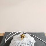 Clichy white glass portable lamp