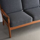 Mid Century Highback Sofa 60s Kvadrat Fabric