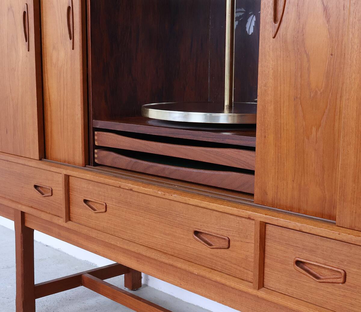 Vintage Danish Highboard with bar section, 1960s