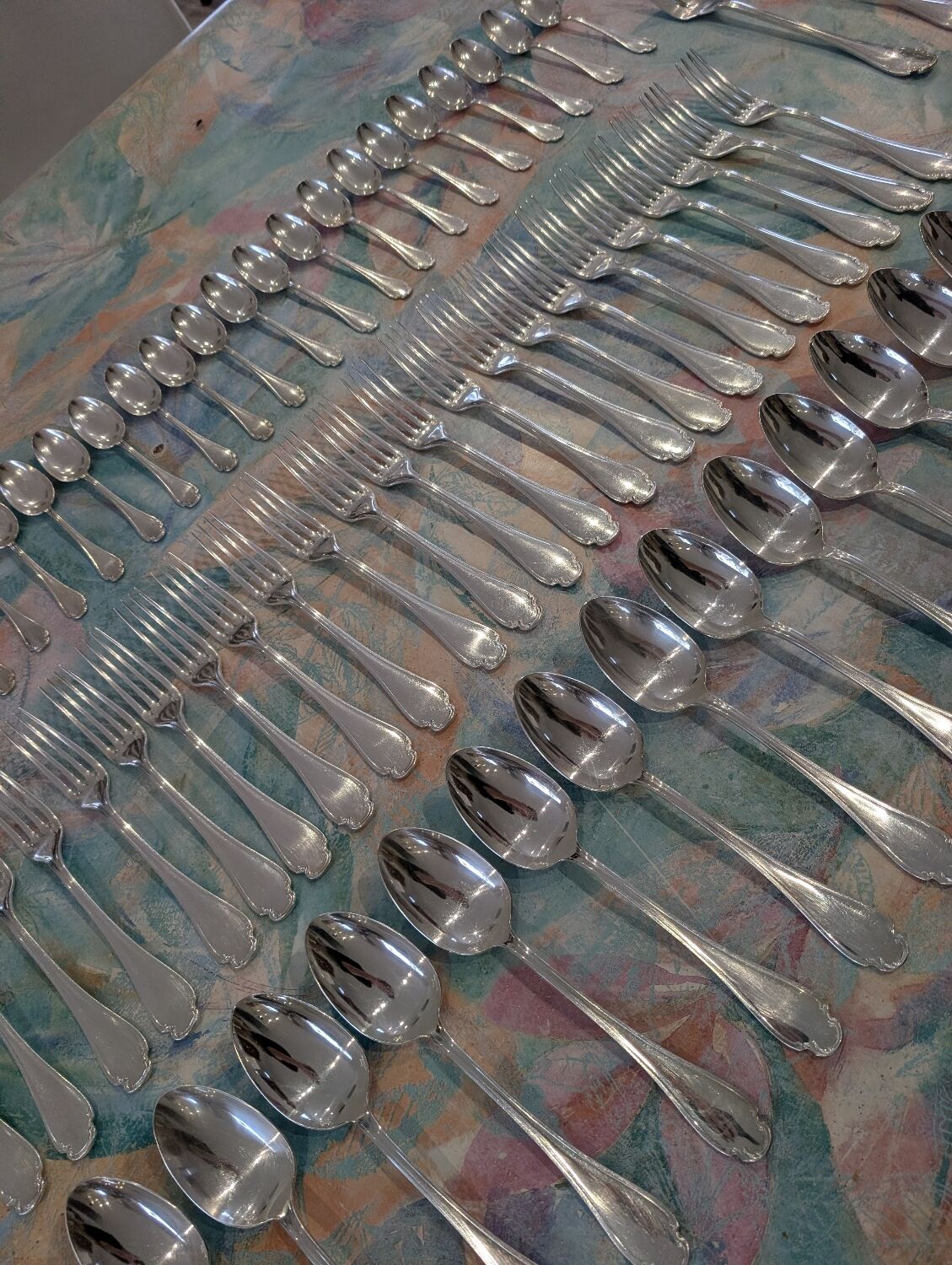 Christofle cutlery set 72 pieces silver-plated metal