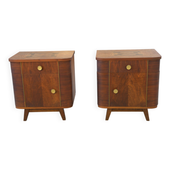 Pair of rosewood bedside tables, 1960s