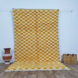 Handmade wool Berber rug 246 x 146 cm