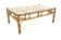 Scandinavian coffee table in glass and rattan, Sweden, 1970