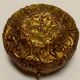 Old brass and copper powder magazine decorated with cherubs