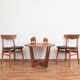 Danish teak & leather dining chairs from falstrup mobler, 1960