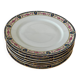 Set of 7 flat plates in Limoges porcelain