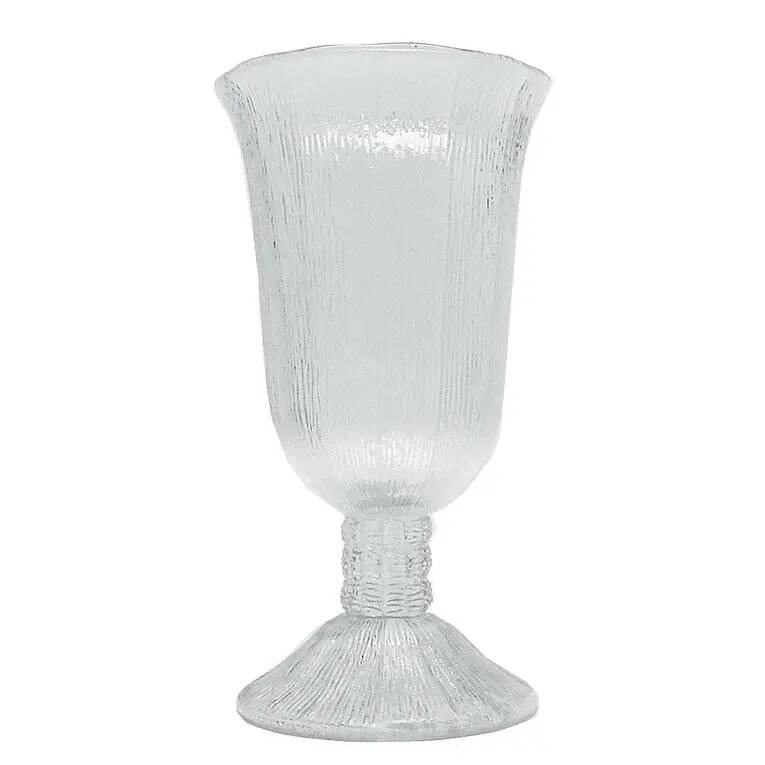 Cora vase, mid-century modern, transparent glass, Ząbkowice, Poland, 1970s