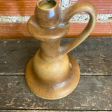 Old Lamp Base Vintage Beige Ceramic Candle Holder #D833