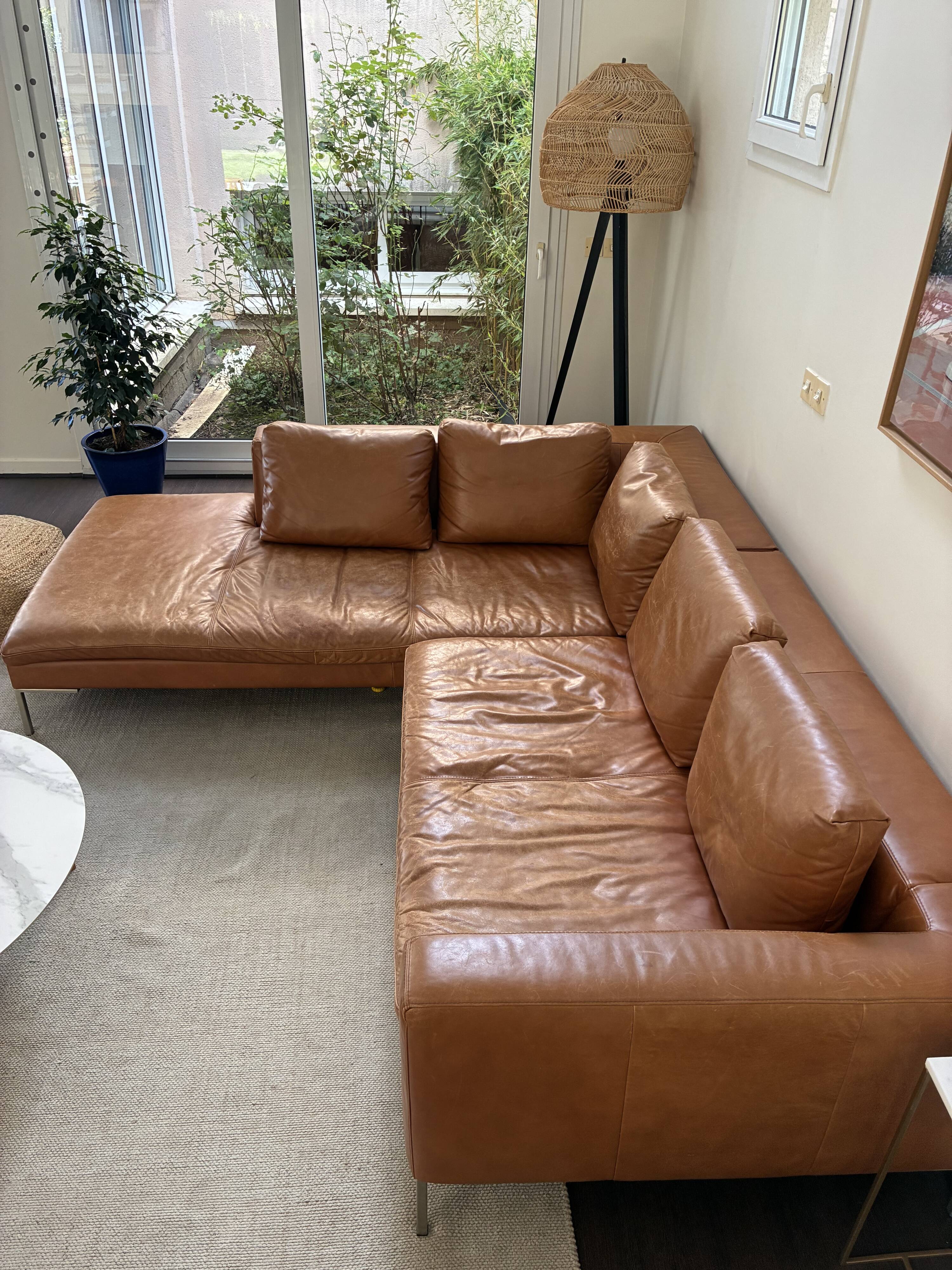 Montino Habitat Vintage Leather 5-Seater Sofa