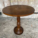 Table Appoint Guéridon Oval Ancien Bois Tourné Vintage #E327