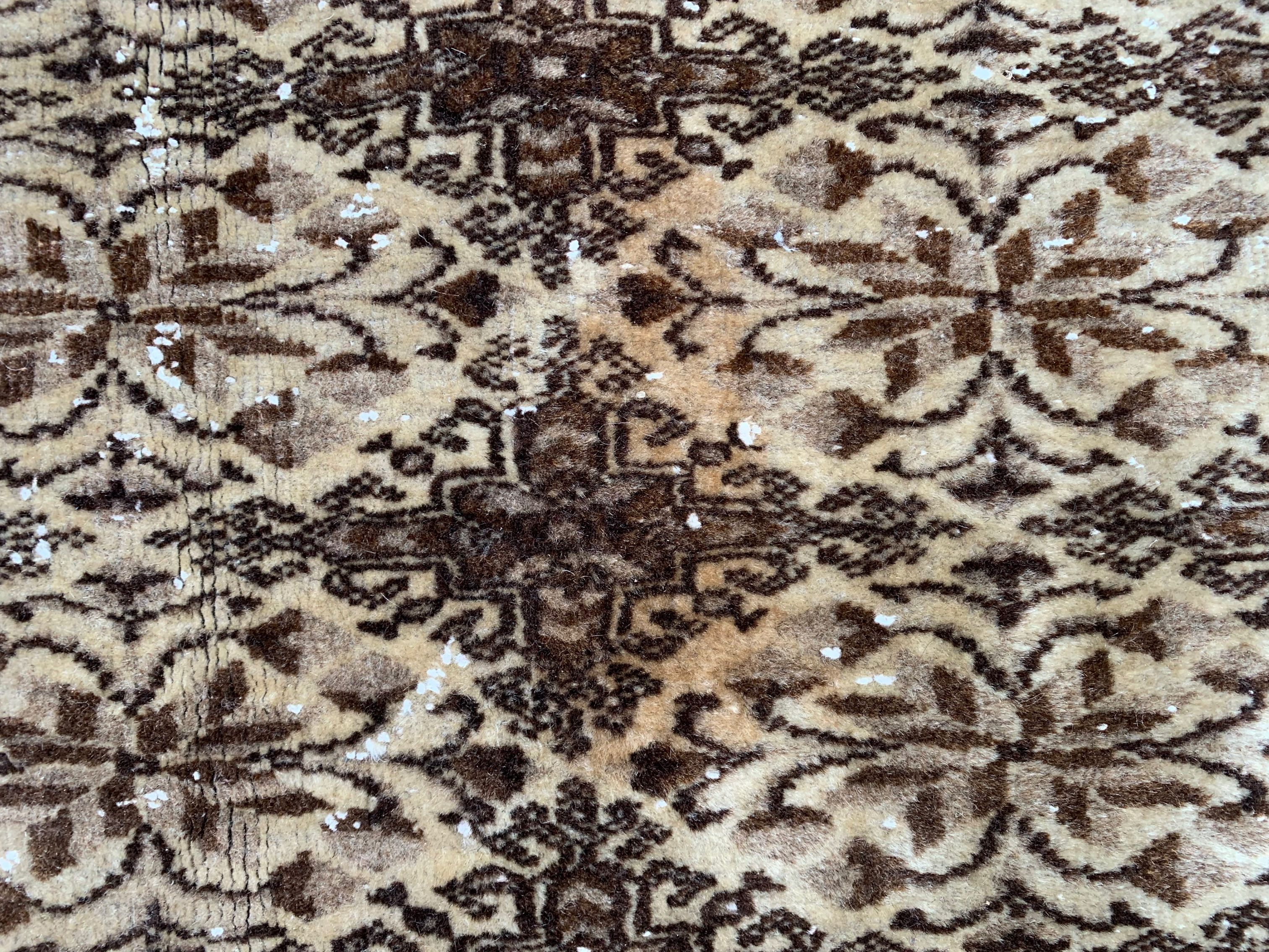 Vintage Turkish rug, tribal wool carpet, 272x200cm
