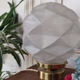 Table lamp globe XXL art deco origami