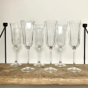 6 Vintage Octime Luminarc Champagne Flutes